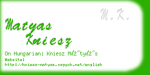 matyas kniesz business card